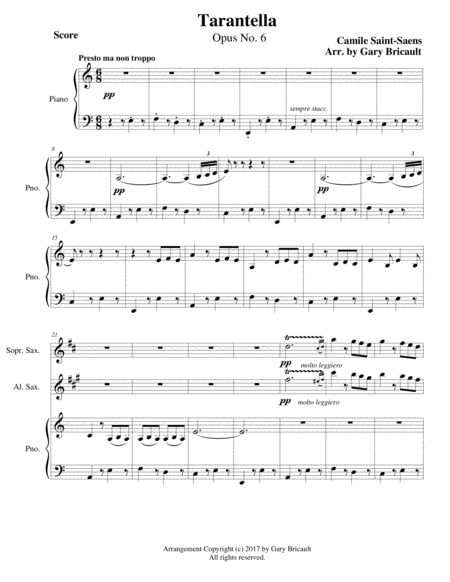 Tarantella Opus 6 Sheet Music