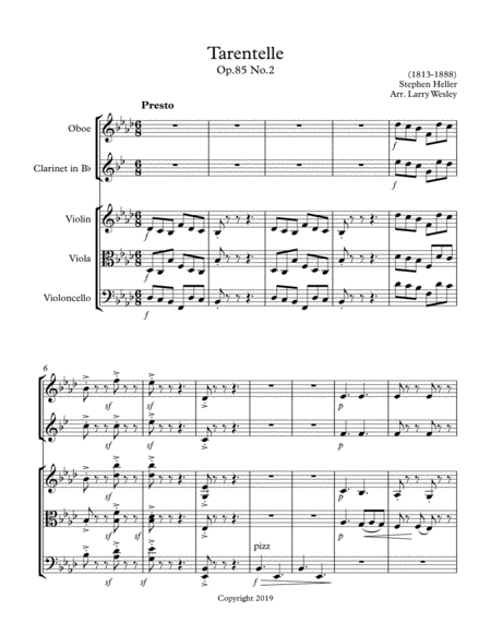 Tarantella Suite For Mixed Ensemble Sheet Music