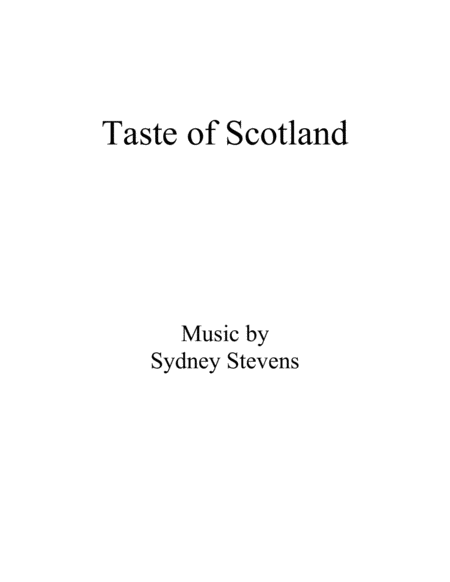 Free Sheet Music Taste Of Scotland