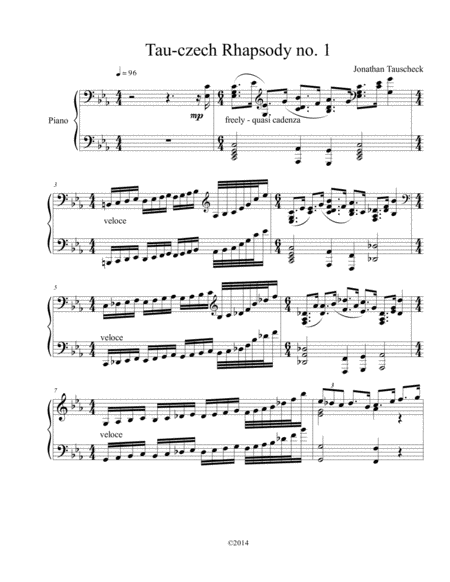 Tau Czech Rhapsody No 1 Sheet Music