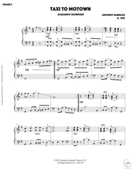 Free Sheet Music Taxi To Motown Glissando Technique Piece For Grade 2 Piano