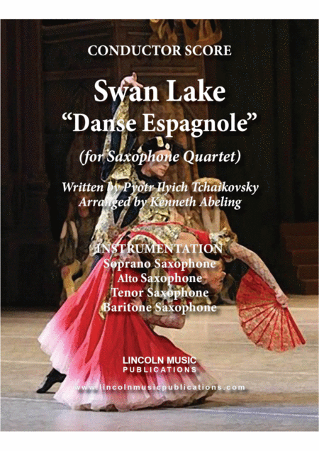 Tchaikovsky Danse Espagnole Spanish Dance From Swan Lake For Saxophone Quartet Satb Sheet Music