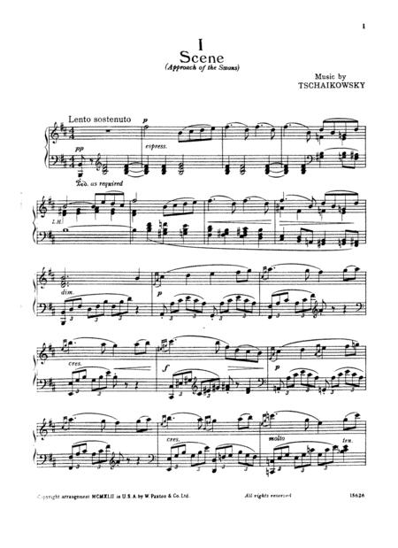 Tchaikovsky Swan Lake Theme Original Version Piano Solo Sheet Music