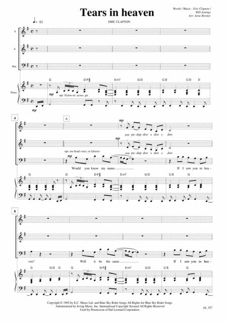 Tears In Heaven Sabar Piano Sheet Music