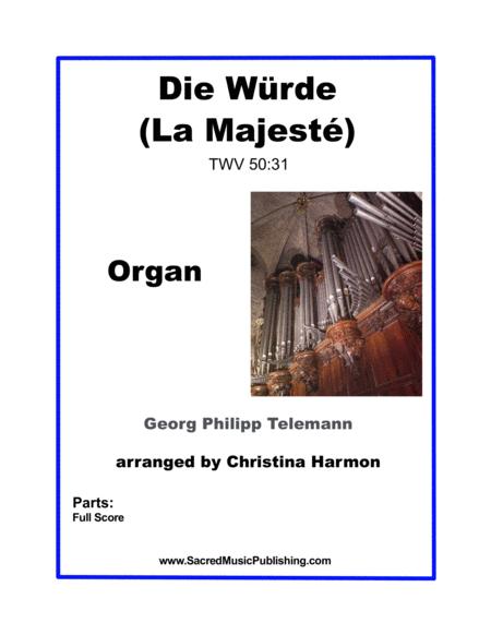 Telemann La Majeste Organ Sheet Music