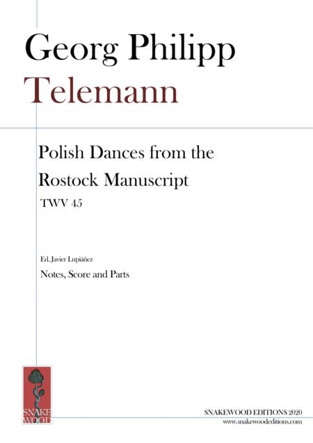 Free Sheet Music Telemann Polish Dances From The Rostock Manuscript Twv 45