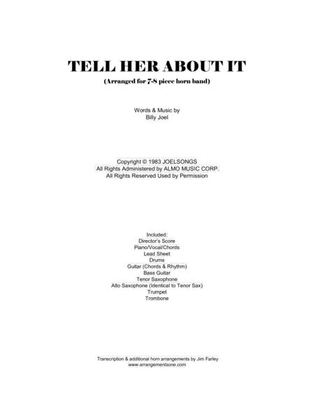 Tell Her About It Arranged For 7 8 Piece Horn Band Sheet Music