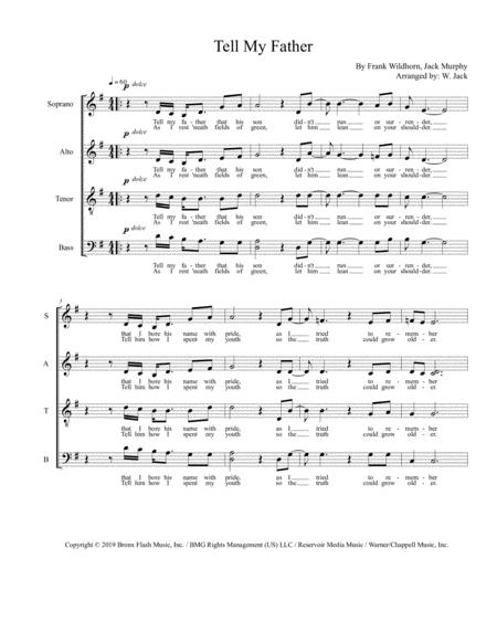 Tell My Father Satb Sheet Music