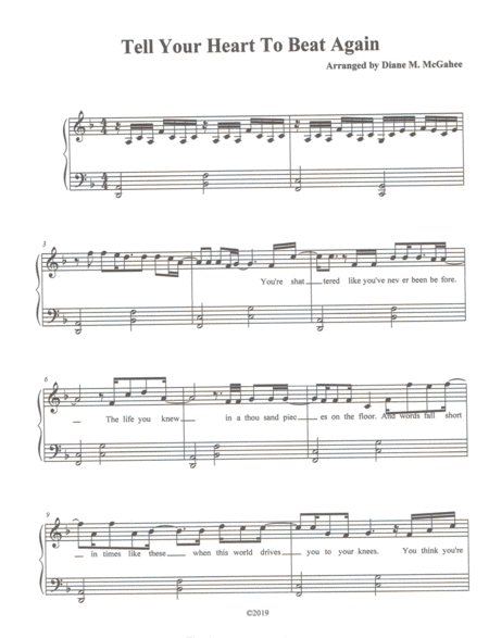 Tell Your Heart To Beat Again Sheet Music