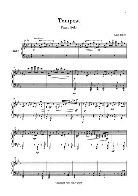 Free Sheet Music Tempest Piano Solo