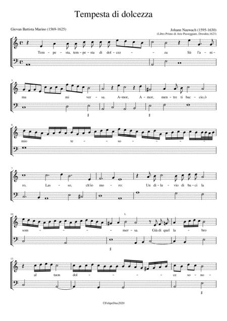 Free Sheet Music Tempesta Di Dolcezza