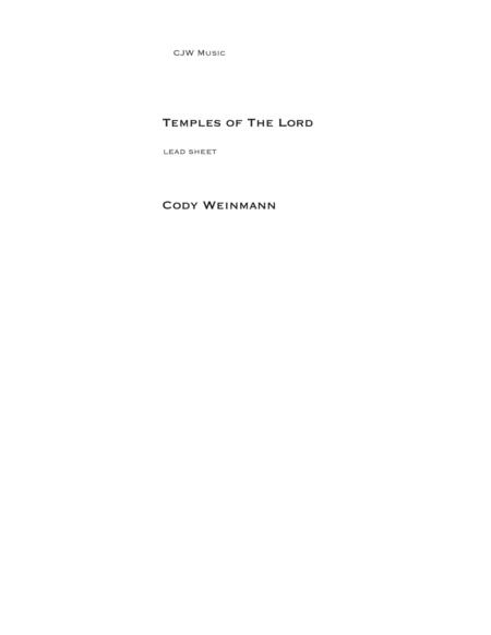 Free Sheet Music Temples Of The Lord Lead Sheet