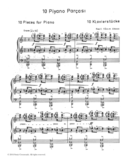 Free Sheet Music Ten Pieces For Piano