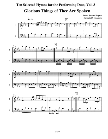 Free Sheet Music Ten Selected Hymns For The Performing Duet Vol 3 Oboe And Bassoon