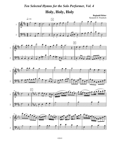 Free Sheet Music Ten Selected Hymns For The Performing Duet Vol 4 Flute And Trombone Or Euphonium