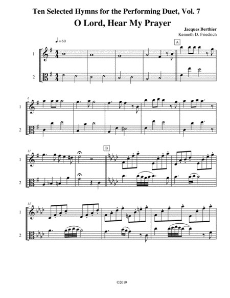 Free Sheet Music Ten Selected Hymns For The Performing Duet Vol 7 Violin And Viola