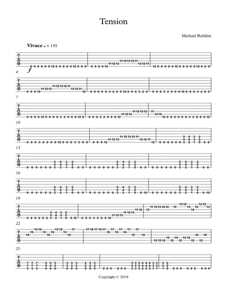 Free Sheet Music Tension