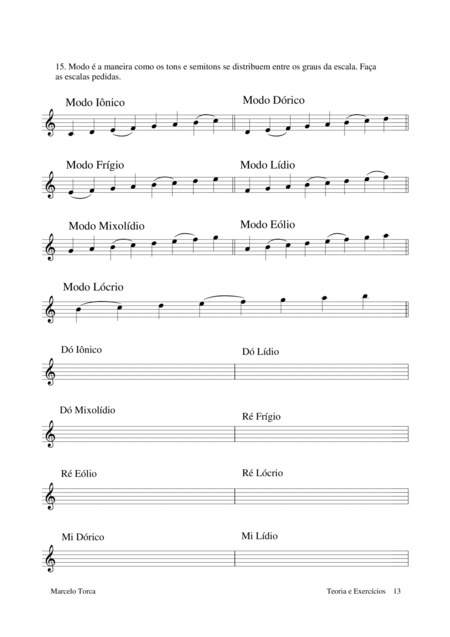 Free Sheet Music Teoria E Exerccios