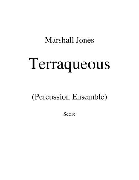 Free Sheet Music Terraqueous