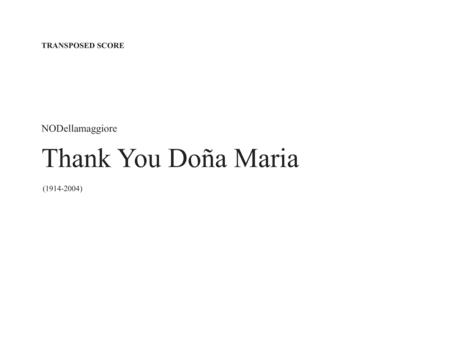 Thank You Doa Maria Score Mp3 Sheet Music