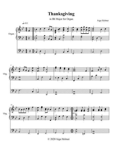 Thanksgiving I Bb Major For Organ Sheet Music