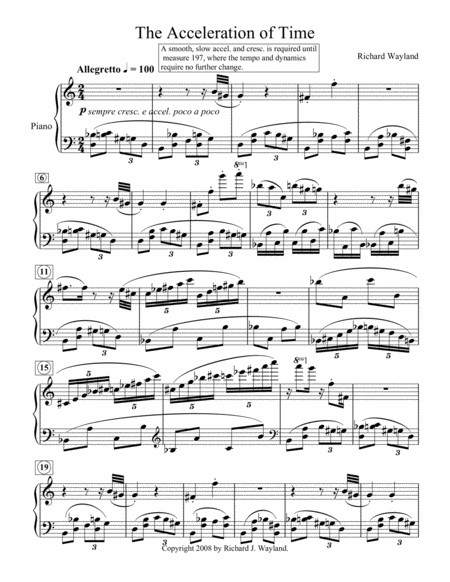 Free Sheet Music The Acceleration Of Time