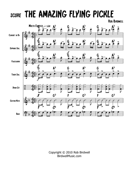 Free Sheet Music The Amazing Flying Pickle