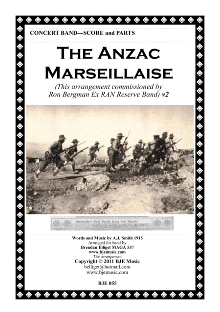 The Anzac Marseillaise Concert Band Score And Parts Pdf Sheet Music