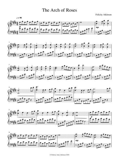 Free Sheet Music The Arch Of Roses