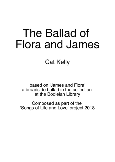 The Ballad Of Flora And James Sheet Music