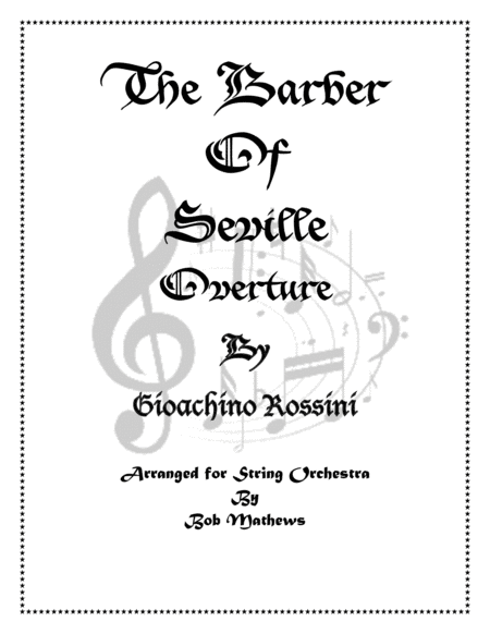 The Barber Of Seville Overture Sheet Music