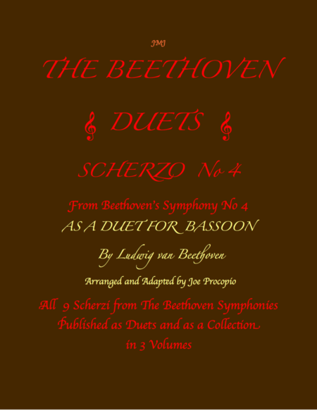 The Beethoven Duets For Bassoon Scherzo No 4 Sheet Music