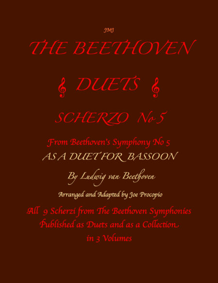 The Beethoven Duets For Bassoon Scherzo No 5 Sheet Music