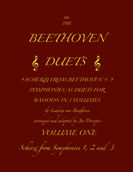 Free Sheet Music The Beethoven Duets For Bassoon Volume 1 Scherzi 1 2 And 3