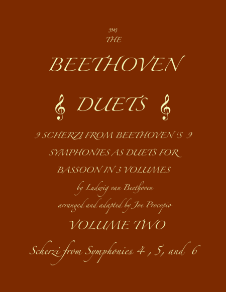 Free Sheet Music The Beethoven Duets For Bassoon Volume 2 Scherzi 4 5 And 6