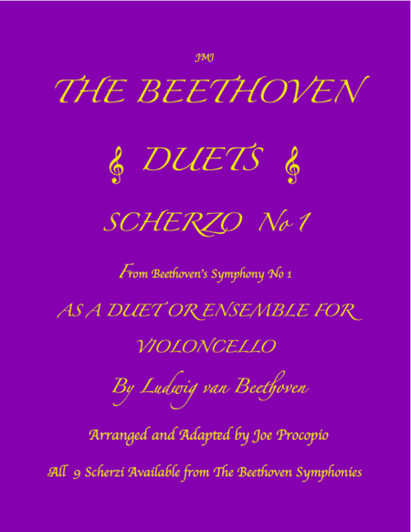 Free Sheet Music The Beethoven Duets For Cello Scherzo No 1
