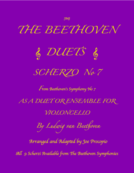 Free Sheet Music The Beethoven Duets For Cello Scherzo No 7