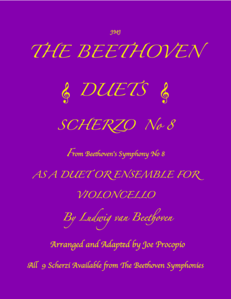 Free Sheet Music The Beethoven Duets For Cello Scherzo No 8