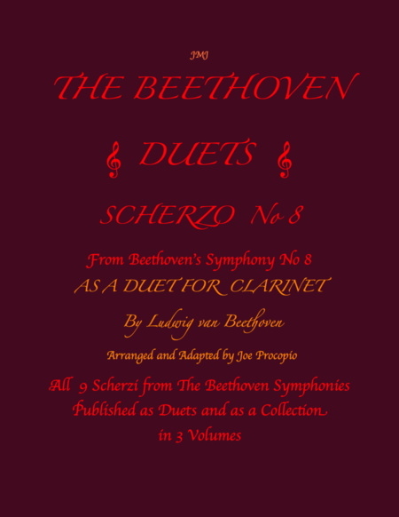 Free Sheet Music The Beethoven Duets For Clarinet Scherzo No 8