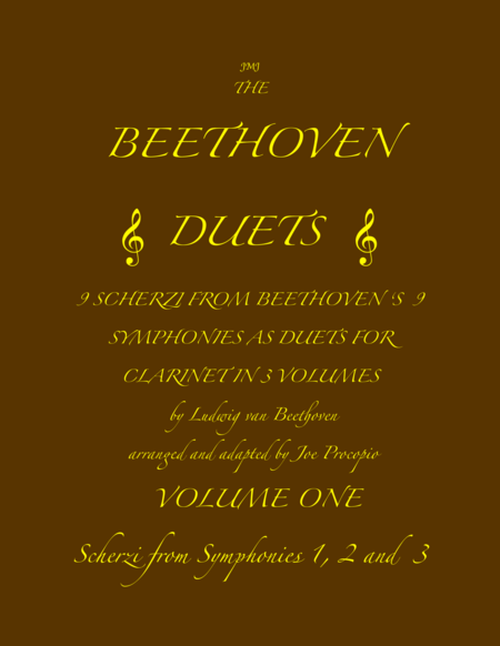 The Beethoven Duets For Clarinet Volume 1 Scherzi 1 2 And 3 Sheet Music