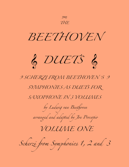 Free Sheet Music The Beethoven Duets For Saxophone Volume 1 Scherzi 1 2 And 3