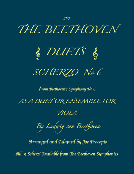 Free Sheet Music The Beethoven Duets For Viola Scherzo No 6