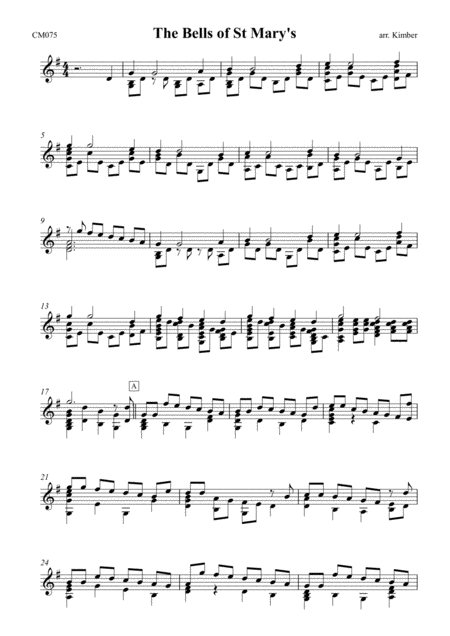 Free Sheet Music The Bells Of St Marys