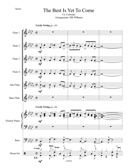 The Best Is Yet To Come Flute Choir Sheet Music