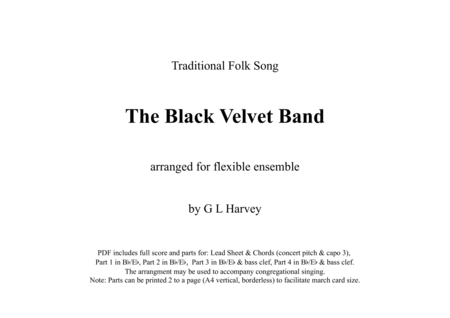 The Black Velvet Band Flexible Ensemble Sheet Music