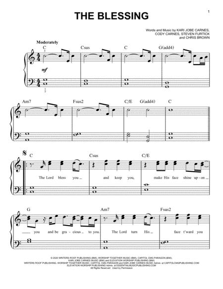 Free Sheet Music The Blessing