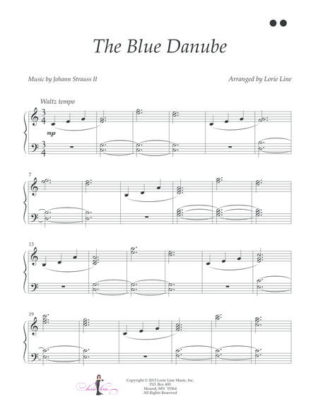 Free Sheet Music The Blue Danube Easy