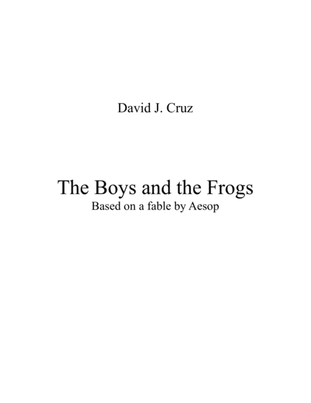 The Boys And The Frogs Sheet Music