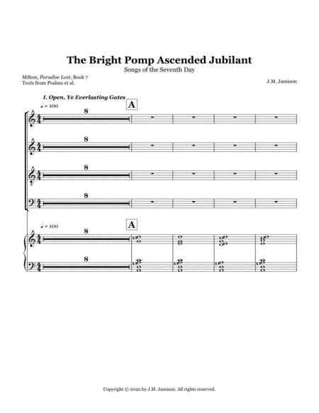 The Bright Pomp Ascended Jubilant Organ Choir Parts Sheet Music