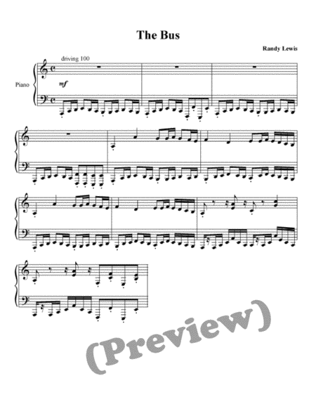 Free Sheet Music The Bus